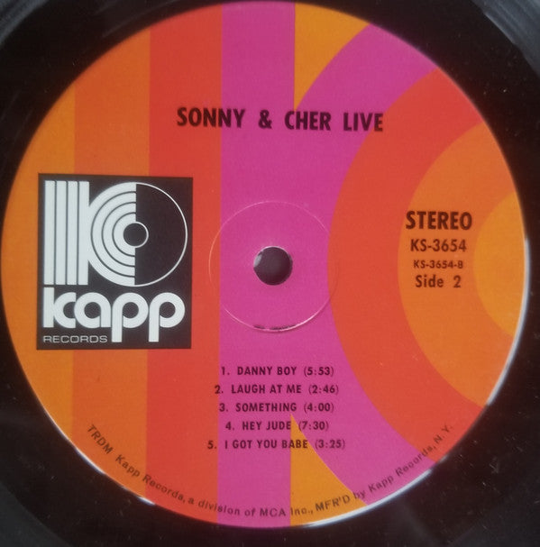 Sonny & Cher : Sonny & Cher Live (LP,Repress,Stereo)