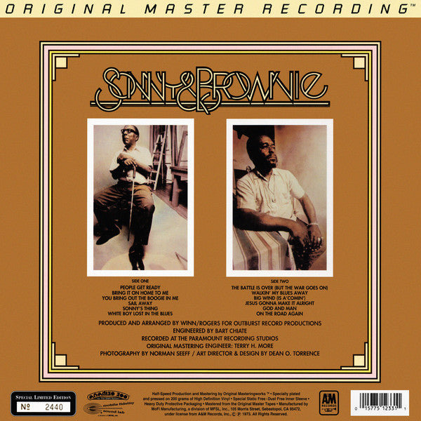 Sonny Terry & Brownie McGhee : Sonny & Brownie (LP,Album,Limited Edition,Numbered,Remastered)