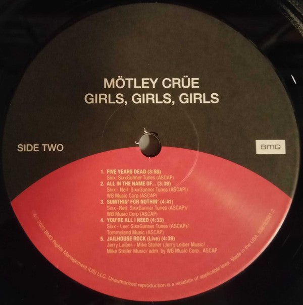 Mötley Crüe : Girls, Girls, Girls (LP,Album,Reissue,Remastered)