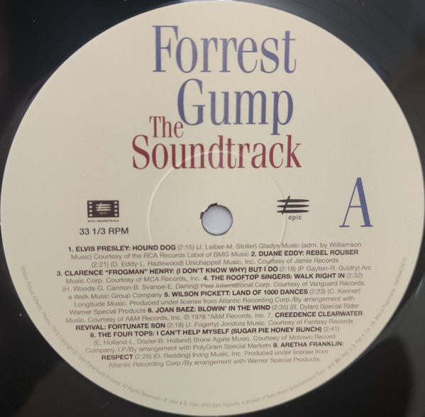 Various : Forrest Gump (The Soundtrack) (LP,Compilation,Reissue,Stereo)