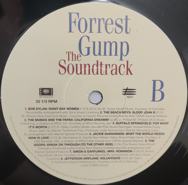 Various : Forrest Gump (The Soundtrack) (LP,Compilation,Reissue,Stereo)