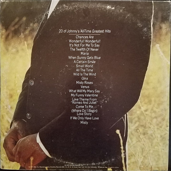 Johnny Mathis : Johnny Mathis' All-Time Greatest Hits (LP,Compilation)