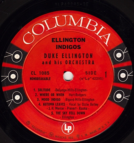 Duke Ellington And His Orchestra : Ellington Indigos (LP,Album,Mono)