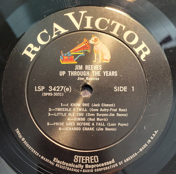 Jim Reeves : Up Through The Years (LP,Compilation,Stereo)