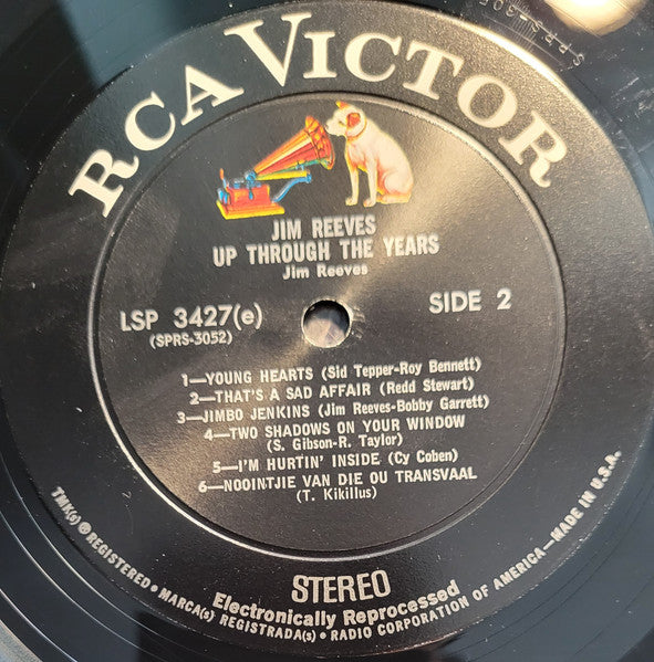 Jim Reeves : Up Through The Years (LP,Compilation,Stereo)