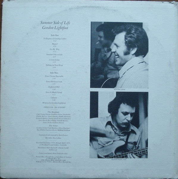 Gordon Lightfoot : Summer Side Of Life (LP,Album,Stereo)