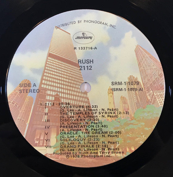 Rush : 2112 (LP,Album,Club Edition)