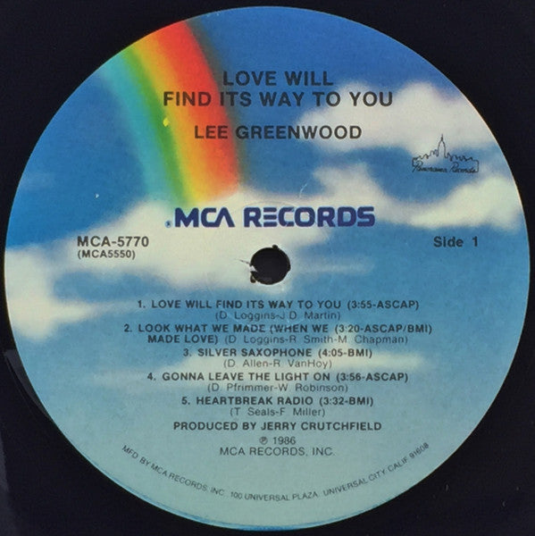Lee Greenwood : Love Will Find Its Way To You (LP,Album)