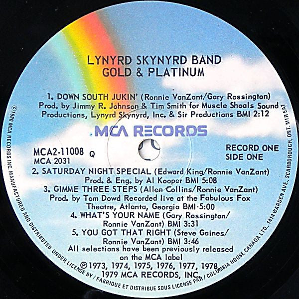Lynyrd Skynyrd : Gold & Platinum (LP,Compilation,Club Edition,Reissue)