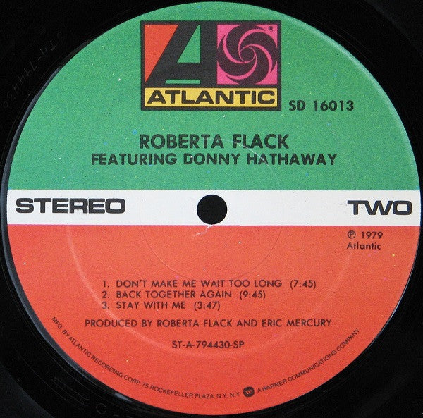 Roberta Flack Featuring Donny Hathaway : Roberta Flack Featuring Donny Hathaway (LP,Album,Stereo)