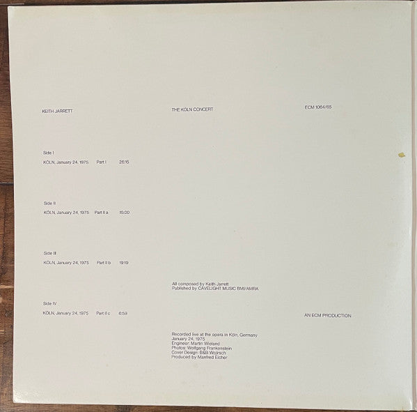 Keith Jarrett : The Köln Concert (LP,Album,Stereo)