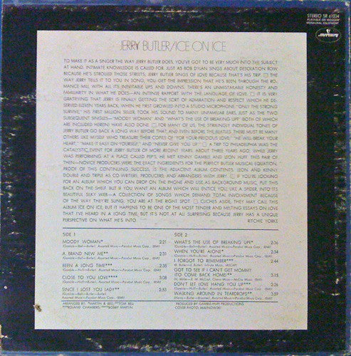 Jerry Butler : Ice On Ice (LP,Album,Stereo)