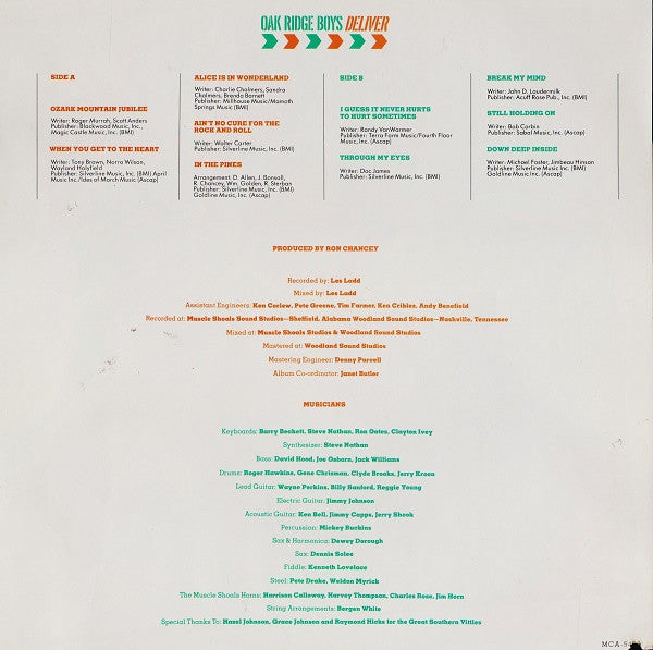 Oak Ridge Boys, The : Deliver (LP,Album)