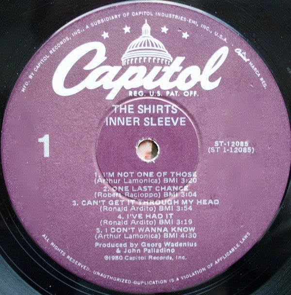 Shirts, The : Inner Sleeve (LP,Album)