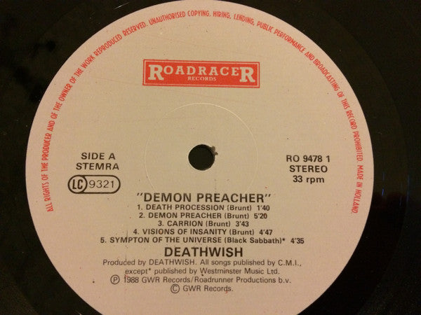Deathwish (4) : Demon Preacher (LP,Album)