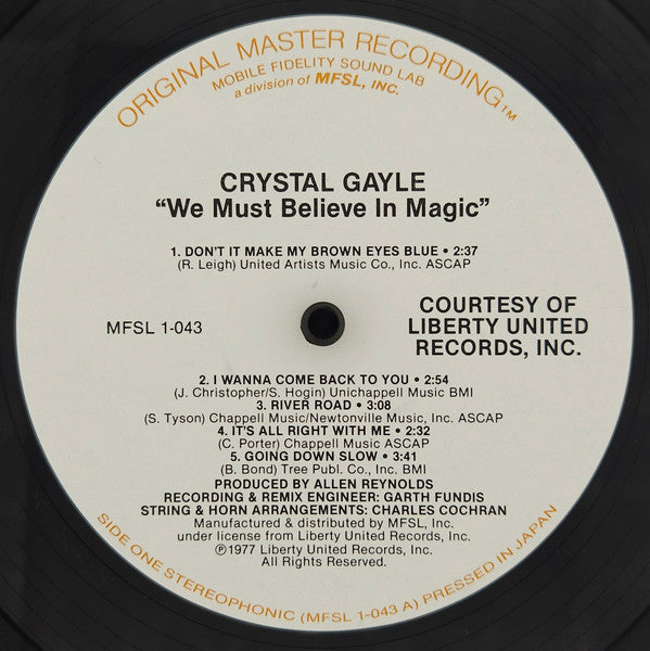 Crystal Gayle : We Must Believe In Magic (LP,Album,Limited Edition,Remastered)