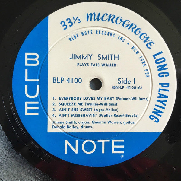 Jimmy Smith : Plays Fats Waller (LP,Album,Mono)