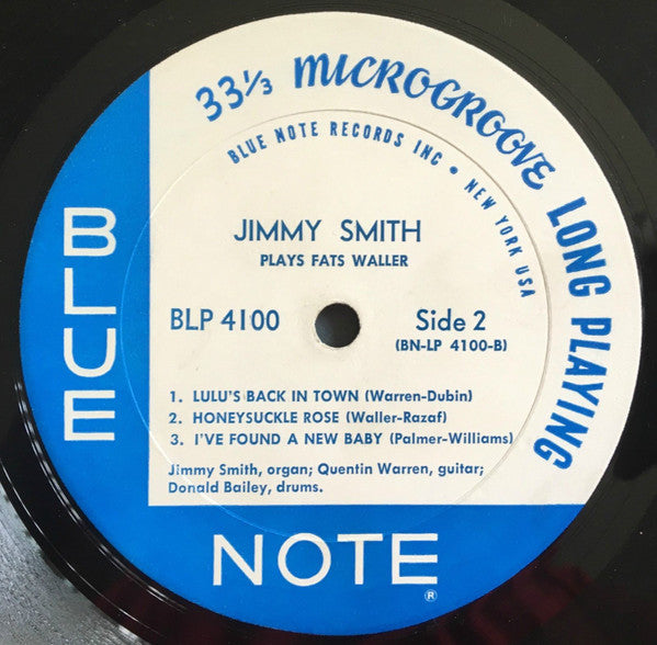 Jimmy Smith : Plays Fats Waller (LP,Album,Mono)