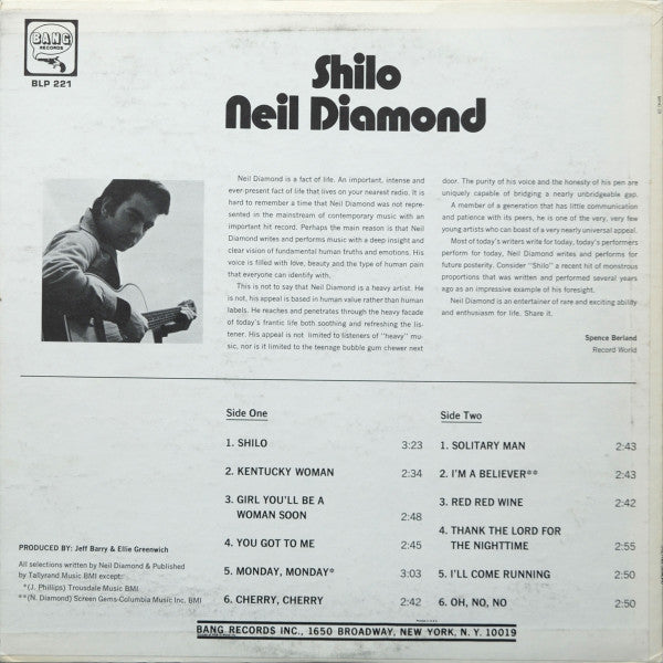 Neil Diamond : Shilo (LP,Compilation)