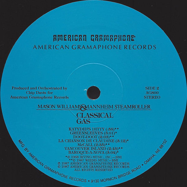 Mason Williams & Mannheim Steamroller : Classical Gas (LP,Album)
