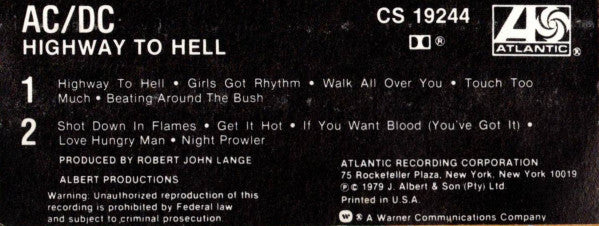 AC/DC : Highway To Hell (Album)