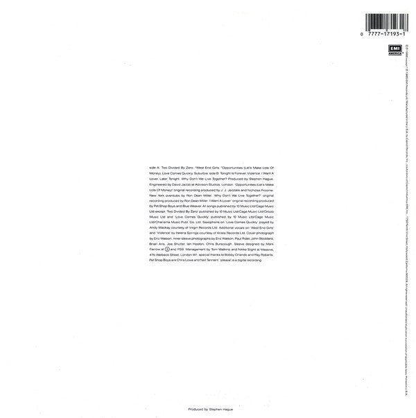 Pet Shop Boys : Please (LP,Album,Stereo)