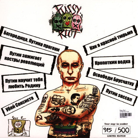 Pussy Riot : In Riot We Trust (12",33 ⅓ RPM,Single Sided,Compilation,Limited Edition,Numbered)
