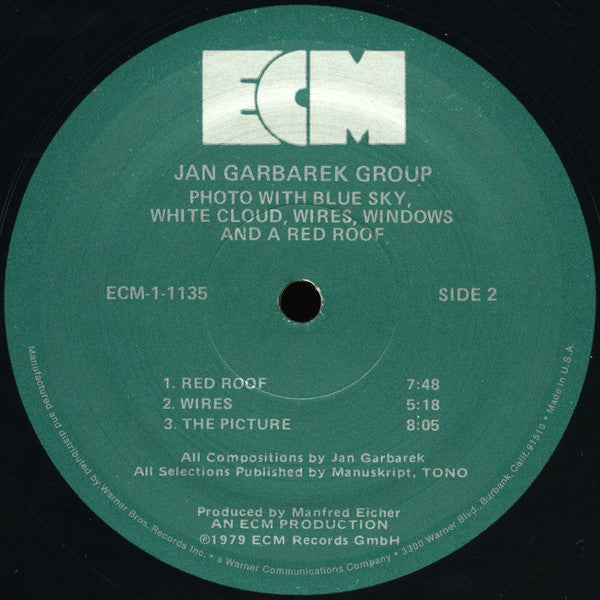 Jan Garbarek Group : Photo With Blue Sky, White Cloud, Wires, Windows And A Red Roof (LP,Album)