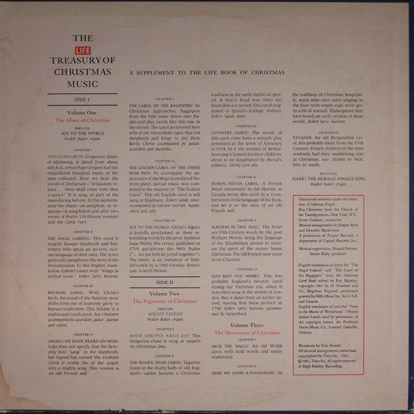 Various : The Life Treasury Of Christmas Music (LP,Mono)