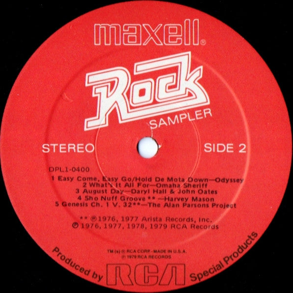 Various : Maxell Rock Sampler (LP,Compilation,Limited Edition,Sampler,Stereo)