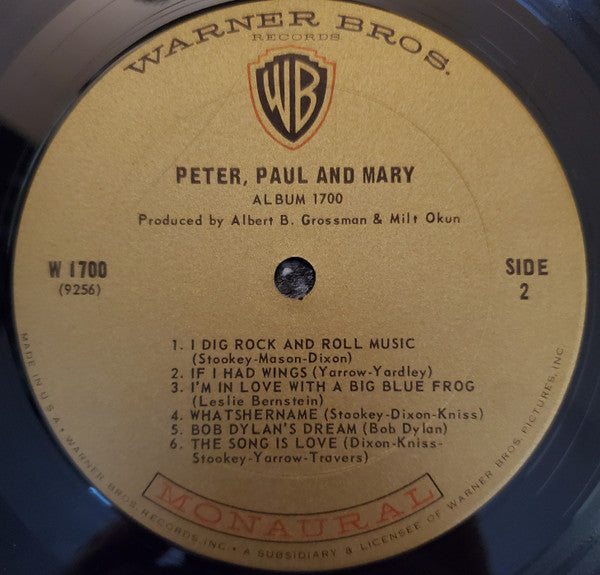 Peter, Paul & Mary : Album 1700 (LP,Album,Mono)