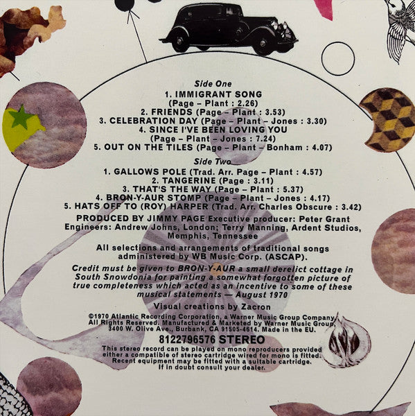 Led Zeppelin : Led Zeppelin III (LP,Album,Reissue,Stereo)