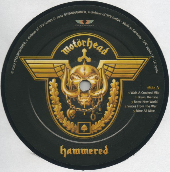 Motörhead : Hammered (LP,Album,Reissue)