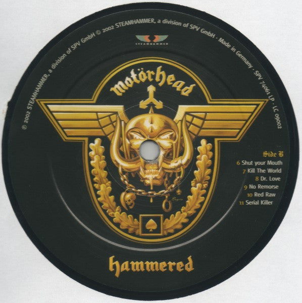 Motörhead : Hammered (LP,Album,Reissue)
