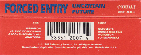 Forced Entry : Uncertain Future (Album)
