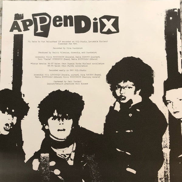 Appendix : Ei Raha Oo Mun Valuuttaa (LP,Album,Repress)