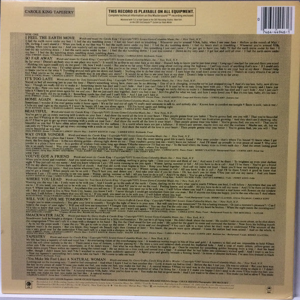 Carole King : Tapestry (LP,Album,Remastered)