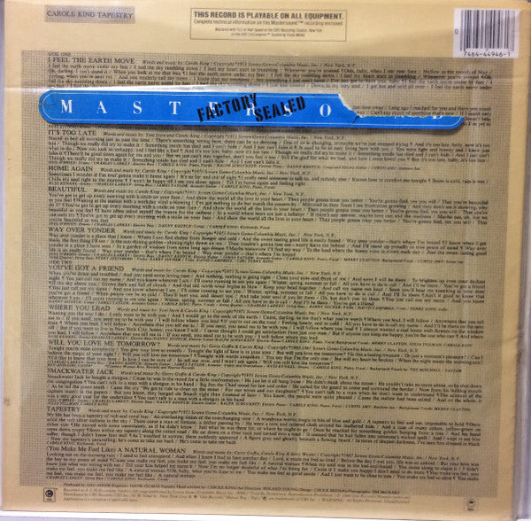 Carole King : Tapestry (LP,Album,Remastered)