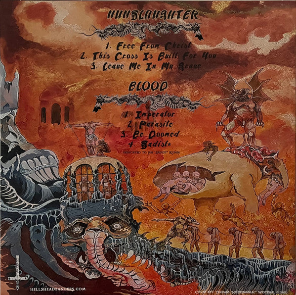 NunSlaughter / Blood (5) : Blood / NunSlaughter (12",33 ⅓ RPM,Mini-Album)