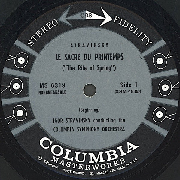 Igor Stravinsky Conducts Columbia Symphony Orchestra : Le Sacre Du Printemps = The Rite Of Spring (LP,Album)