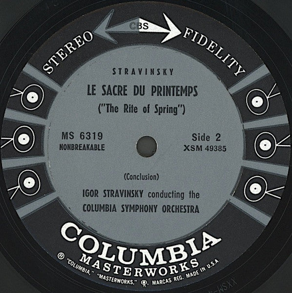 Igor Stravinsky Conducts Columbia Symphony Orchestra : Le Sacre Du Printemps = The Rite Of Spring (LP,Album)