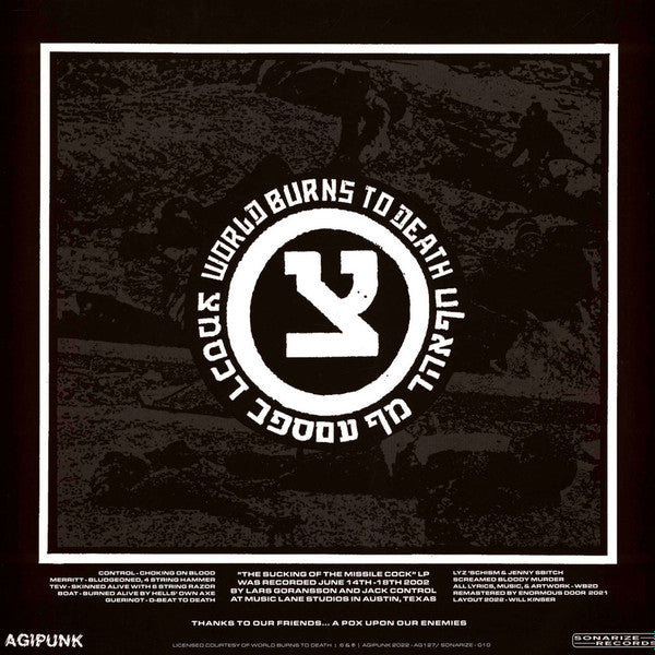 World Burns To Death : The Sucking Of The Missile Cock (12",45 RPM,Album,Limited Edition,Reissue,Stereo)