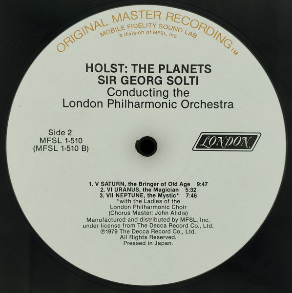 Gustav Holst, Georg Solti, London Philharmonic Orchestra : The Planets (LP,Album,Remastered,Reissue)