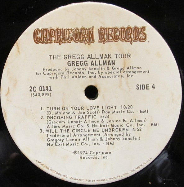 Gregg Allman With Cowboy (6) / Scott Boyer & Tommy Talton : The Gregg Allman Tour  (LP,Album)