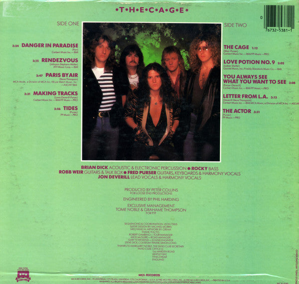 Tygers Of Pan Tang : The Cage (LP,Album)