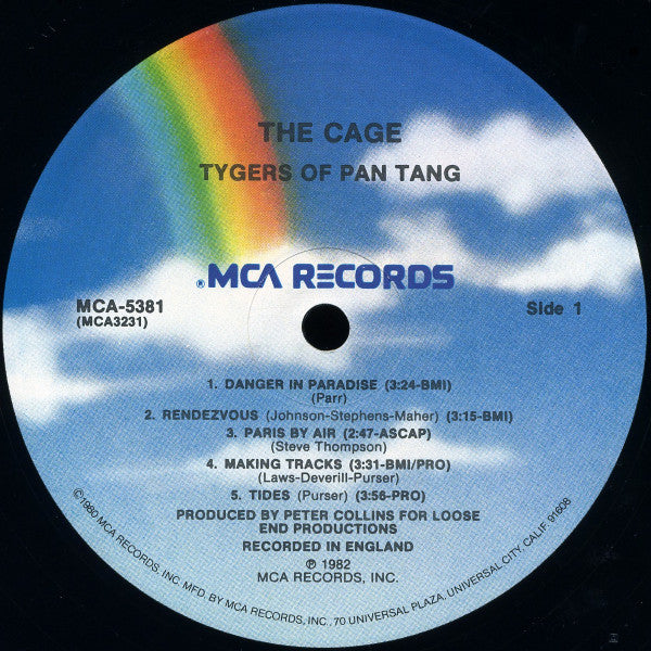 Tygers Of Pan Tang : The Cage (LP,Album)