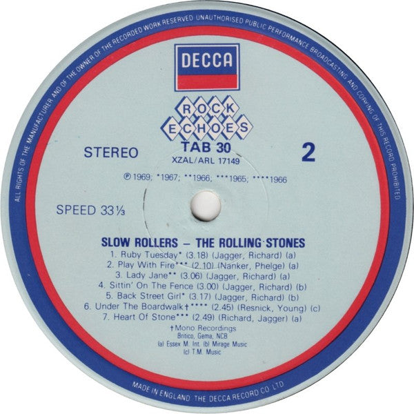 Rolling Stones, The : Slow Rollers (LP,Compilation)