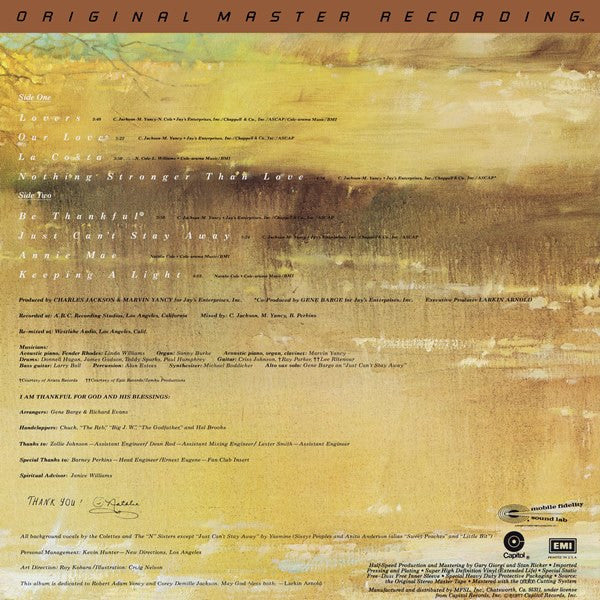 Natalie Cole : Thankful (LP,Album,Limited Edition,Reissue,Remastered,Stereo)