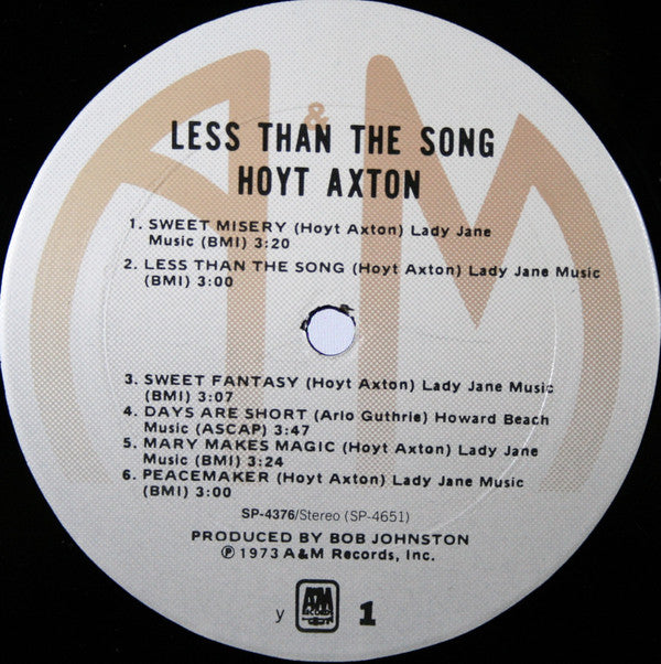 Hoyt Axton : Less Than The Song (LP,Album)