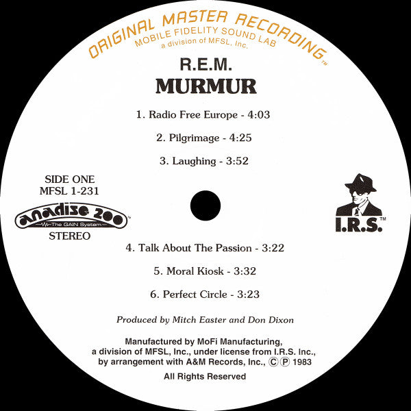 R.E.M. : Murmur (LP,Album,Limited Edition,Numbered,Reissue,Remastered,Stereo)